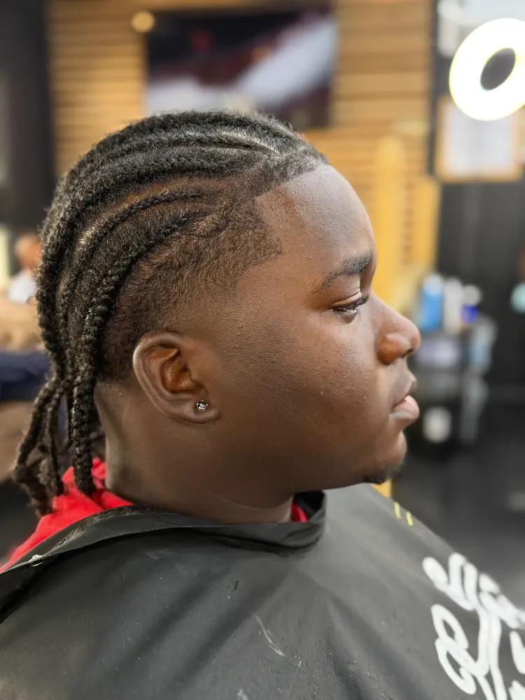 Braids with a sharp line-up and taper